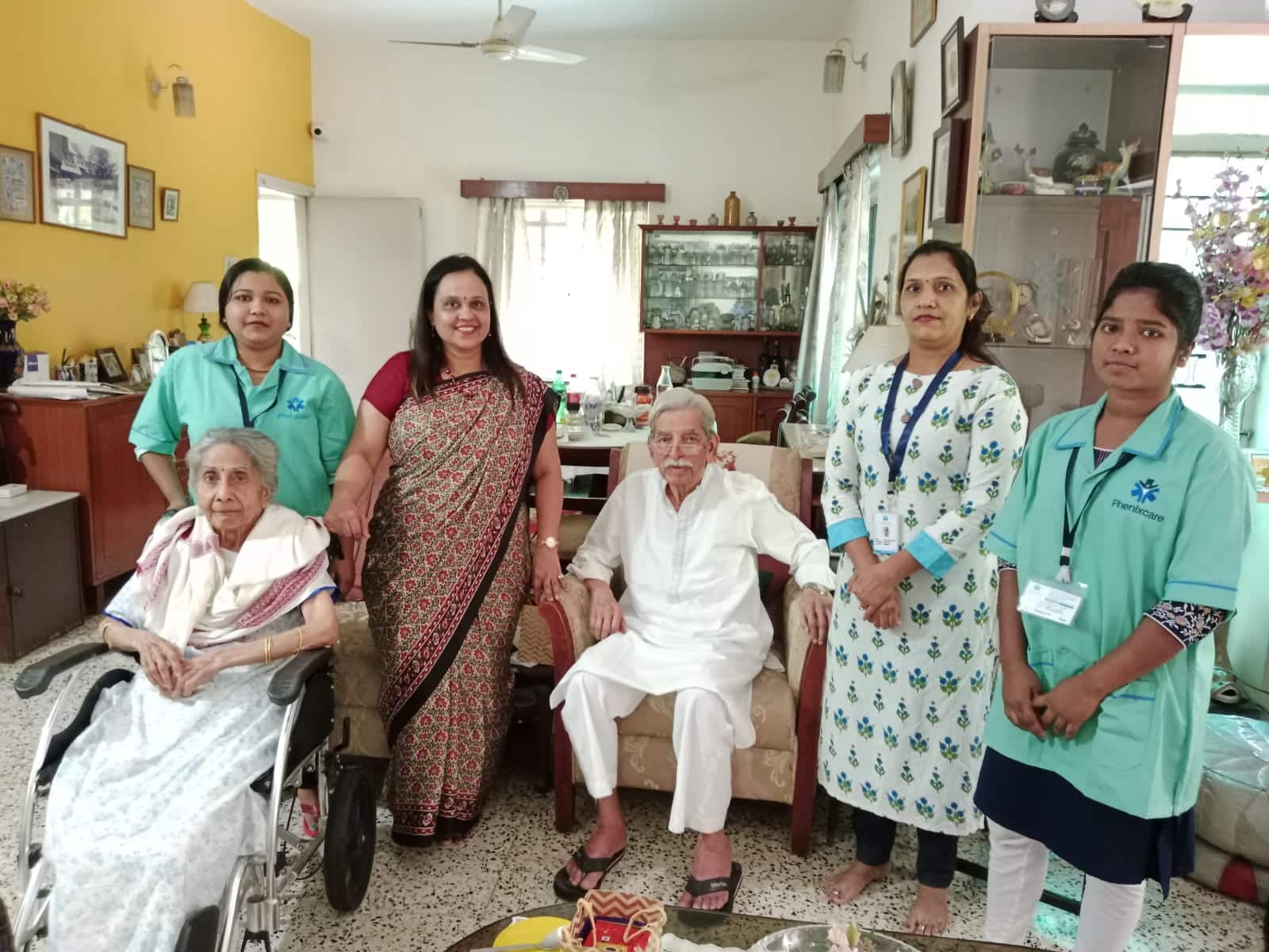 Namratha Awachat Managing Director, PhenixCare visit client home - elder care service they taken
